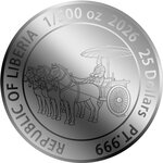 Pièce de monnaie en Platine 25 Dollars g 0.062 (1/500 oz) Millésime 2026 TERRACOTTA ARMY