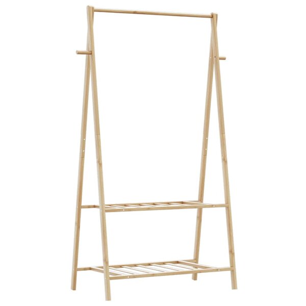 vidaXL Porte-vêtement avec étagères 96x45 5x150 5 cm bambou