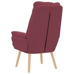 vidaXL Fauteuil relaxant Rouge vin Tissu