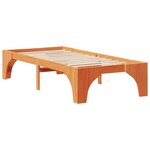 vidaXL Cadre de lit surélevé Marron 80 x 200 cm Bois massif en pin
