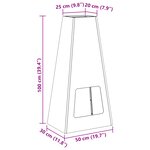 vidaXL Brasero Noir 50x35x100 cm Acier