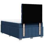 vidaXL Sommier à lattes de lit avec matelas bleu 120x190 cm tissu
