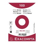 Paquet 100 Fiches Sous Film - Bristol Dots Non Perforé - 105x148mm - Blanc - X 20 - Exacompta
