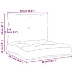 vidaXL Coussins de palette lot de 2 rouge bordeaux tissu