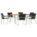 Ensemble de salle à manger de jardin vidaXL 7 pièces en bois d'acacia