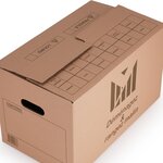 Lot de 20 cartons 50x30x30 cm poignées renforcées double épaisseur + 1 rouleau adhésif 68 m