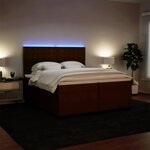 vidaXL Sommier à lattes de lit avec matelas Rose 200x200 cm Velours