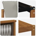 vidaXL Ensemble de canapés d'extérieur 11 pc Naturel et Gris clair
