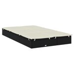 vidaXL Chaise longue à 2 places avec coussins noir résine tressée