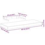 vidaXL Étagères flottantes 2 Pièces 60x23 5x4 cm bois d'ingénierie
