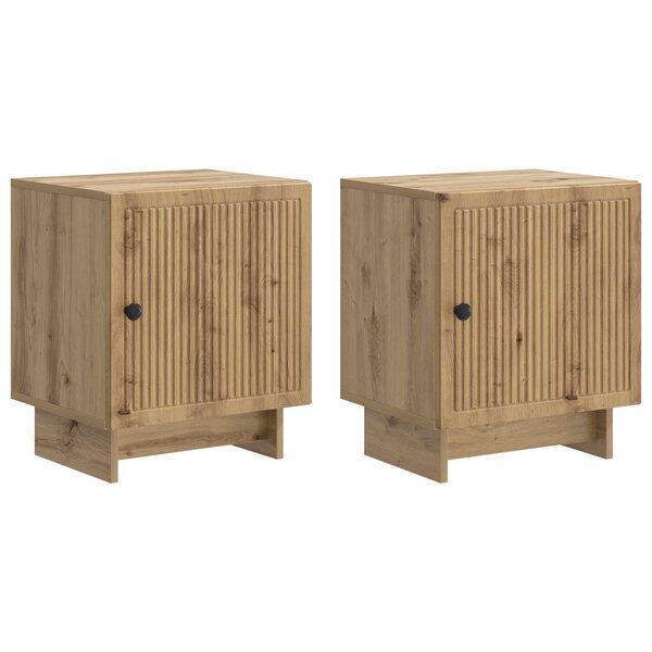 vidaXL Cabinet de chevet 2 pièces Chêne artisanal 43 x 34 5 x 50 cm