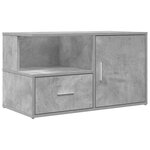 vidaXL Armoire d'angle gris béton 200x40x45 cm bois d’ingénierie