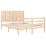 vidaXL Cadre de lit sans matelas 140x190 cm bois massif