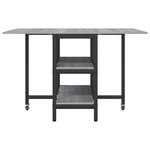 vidaXL Table à dîner 122 x 80 x 76 5 cm Bois d'ingénierie Sonoma gris
