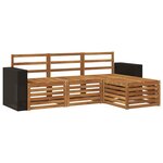 vidaXL Ensemble de canapés d'extérieur 4 pc Naturel