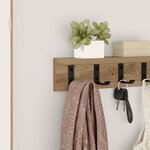 vidaXL Porte-manteau mural chêne artisanal 40 x 10.5 x 10.5 cm