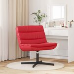 vidaXL Chaise pivotante Rouge 63 x 75 x 76 cm PU