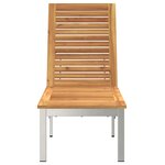 vidaXL Transat 1-personne Marron 207 x 58 x 35cm Bois d'acacia massif