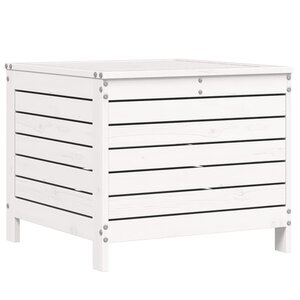 vidaXL Repose-pied de jardin blanc 62x63 5x53 5 cm bois de pin massif