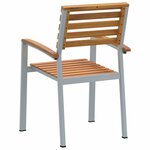 vidaXL Chaise de jardin 2 Pièces Marron 56 x 57 x 87 cm