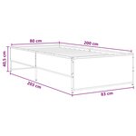 vidaXL Cadre de lit Chêne Sonoma 80 x 200 cm Bois d'ingénierie