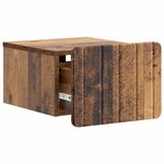 vidaXL Cabinet de chevet mural 2 pc Bois ancien 33 x 34 5 x 24 cm