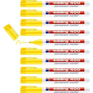 Marqueur Permanent 400 Jaune Pointe Fine 1 mm x 10 EDDING
