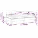 vidaXL Cadre de lit d'angle avec matelas 2 Pièces Gris Velours