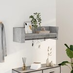 vidaXL Étagère murale gris béton 100x35x30 5 cm bois d'ingénierie