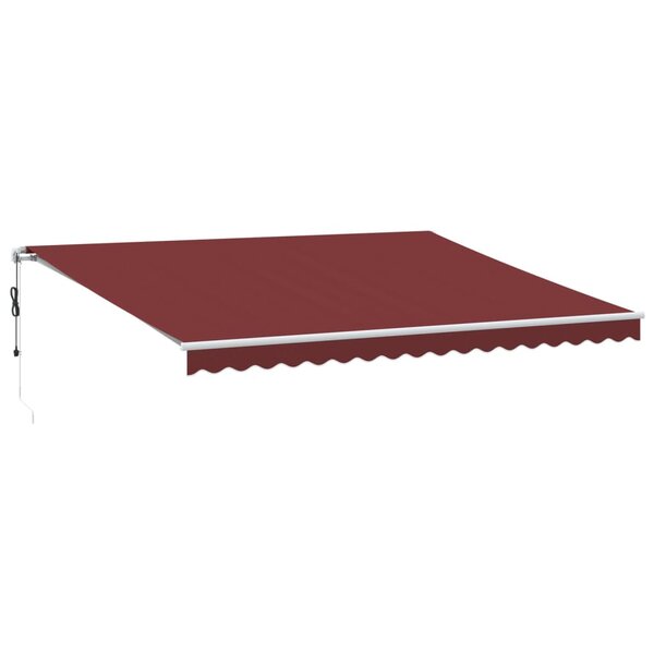 vidaXL Auvent rétractable automatique bordeaux 450x350 cm