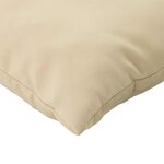 vidaXL Coussins de palette lot de 2 beige tissu oxford