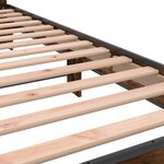 vidaXL Cadre de lit avec tête de lit Chêne fumé 80 x 200 cm
