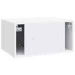 vidaXL Meuble TV mural Blanc 59 5 x 41 x 30 cm Bois d'ingénierie