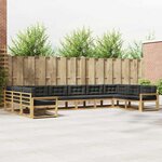 vidaXL Ensemble de canapés d'extérieur 10 Pièces Blanc et anthracite