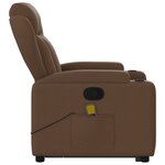 vidaXL Fauteuil de massage inclinable Marron Tissu