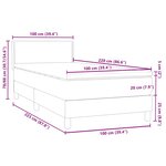 vidaXL Sommier à lattes de lit avec matelas rose 100x220 cm velours