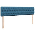 VidaXL Cadre de lit ottoman avec matelas bleu foncé 160x200 cm velours