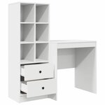 vidaXL Bureau avec rangement avec tiroir 2 Pièces Blanc 70 x 50 x 76 cm
