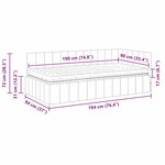 vidaXL Cadre de lit d'angle avec matelas Rose 90 x 190 cm Velours