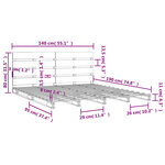 vidaXL Cadre de lit sans matelas 140x190 cm bois de pin massif