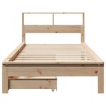 vidaXL Lit bibliothèque sans matelas 75x190 cm bois de pin massif