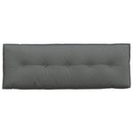 vidaXL Coussin de Dos Gris foncé 140 x 19 x 50 cm tissu
