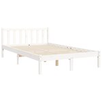 vidaXL Cadre de lit sans matelas blanc bois de pin massif