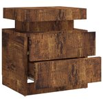 vidaXL Table de chevet chêne fumé 45x35x52 cm Bois d'ingénierie