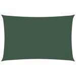 vidaXL Voile de parasol tissu oxford rectangulaire 2x5 m vert foncé