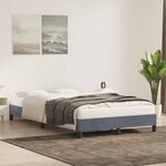 vidaXL Cadre de lit sans matelas gris foncé 120x210 cm velours