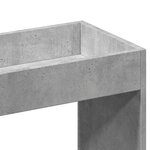 vidaXL Buffet haut gris béton 92x33x100 cm bois d'ingénierie