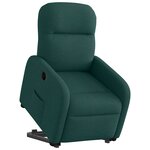 vidaXL Fauteuil inclinable électrique vert foncé tissu