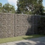 vidaXL Panier gabion avec couvercle 300x50x200 cm fer galvanisé