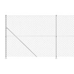 vidaXL Clôture en mailles de chaîne avec bride argenté 1 8x25 m